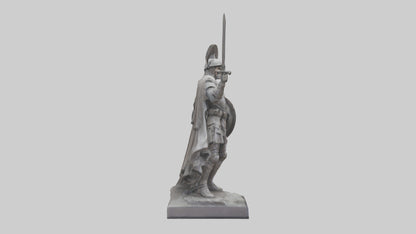 3D model Heroic Battle Commander Statue model VR / AR / low-poly