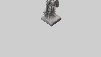 3D model Heroic Battle Commander Statue model VR / AR / low-poly
