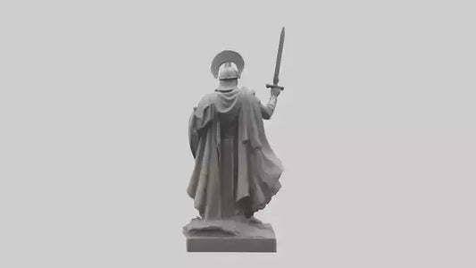 3D model Heroic Battle Commander Statue model VR / AR / low-poly