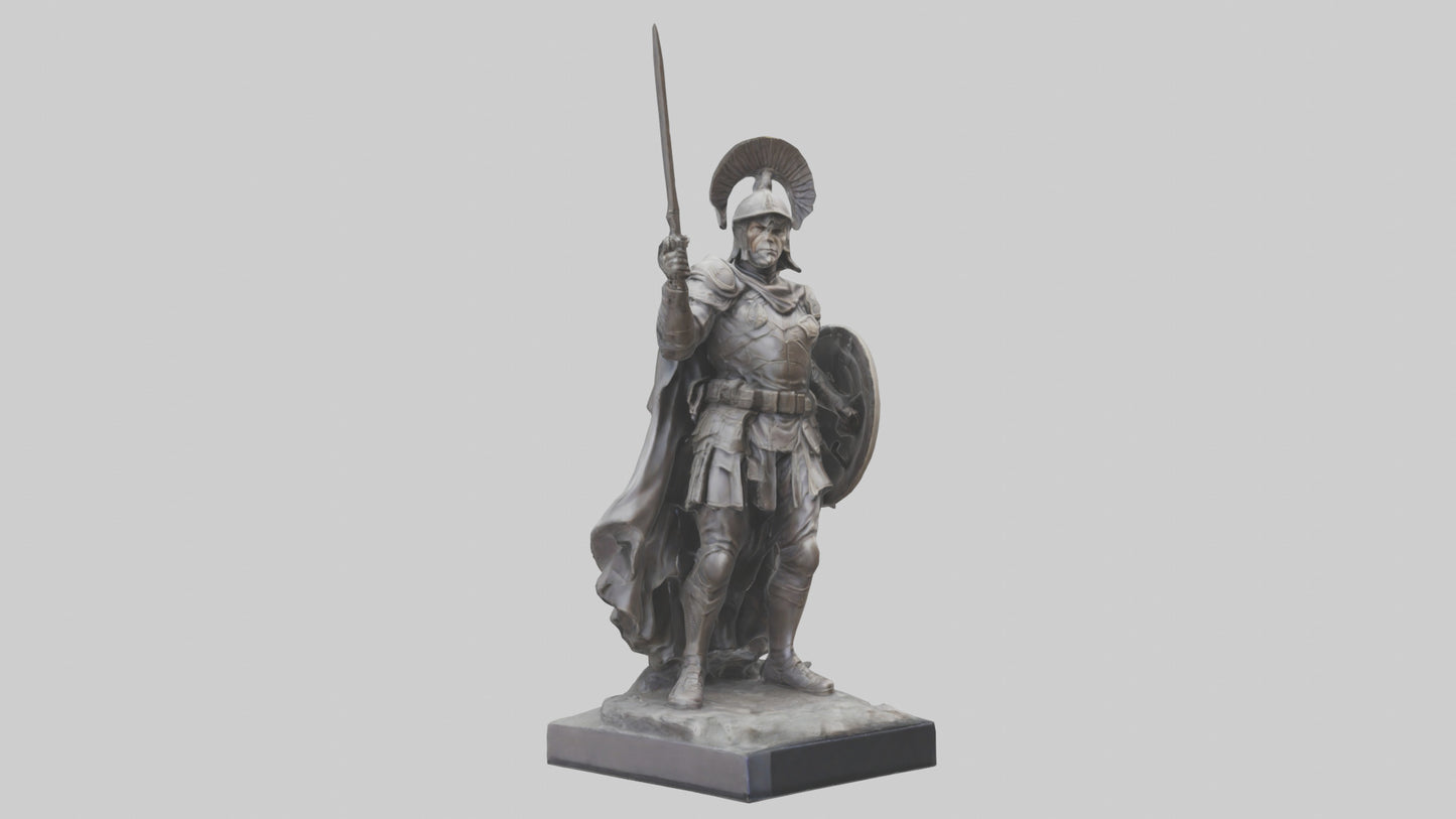 3D model Heroic Battle Commander Statue model VR / AR / low-poly