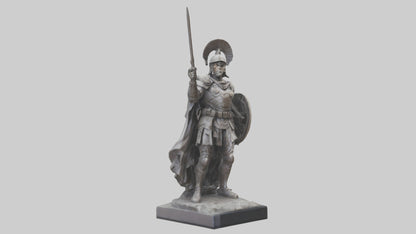 3D model Heroic Battle Commander Statue model VR / AR / low-poly