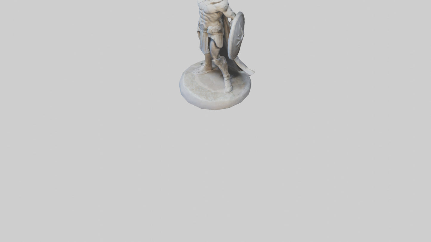 3D model Heroic Battle Stance Sculpture model VR / AR / low-poly