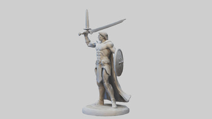 3D model Heroic Battle Stance Sculpture model VR / AR / low-poly