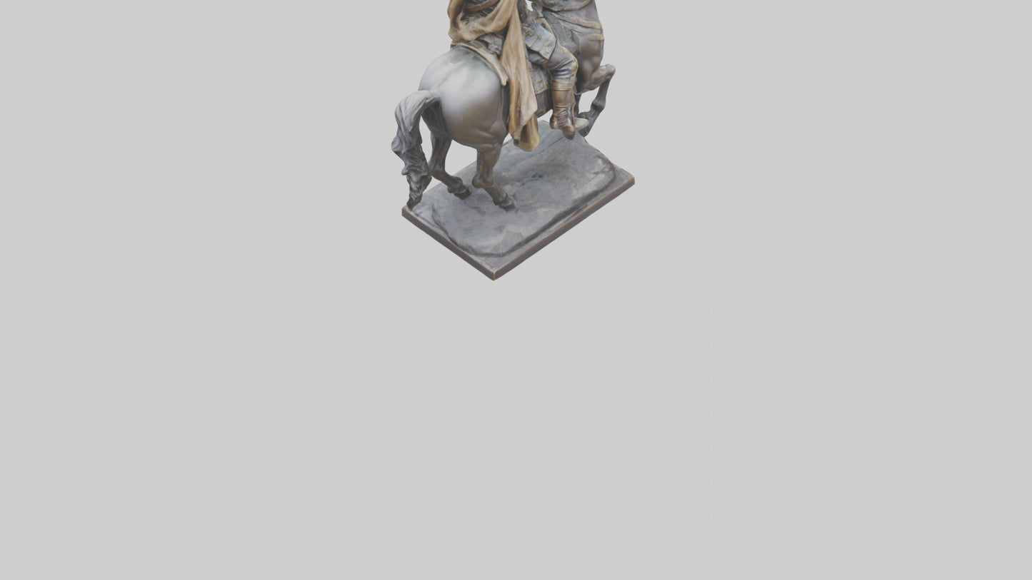 3D model Heroic Cavalry Soldier Statue model VR / AR / low-poly