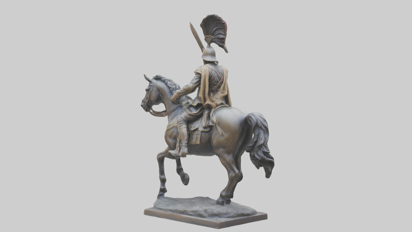 3D model Heroic Cavalry Soldier Statue model VR / AR / low-poly