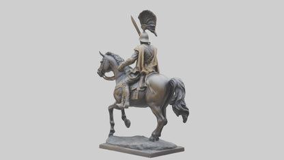 3D model Heroic Cavalry Soldier Statue model VR / AR / low-poly