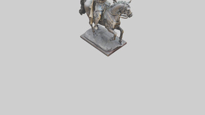 3D model Heroic Cavalry Soldier Statue model VR / AR / low-poly