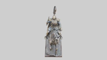 3D model Heroic Cavalry Soldier Statue model VR / AR / low-poly