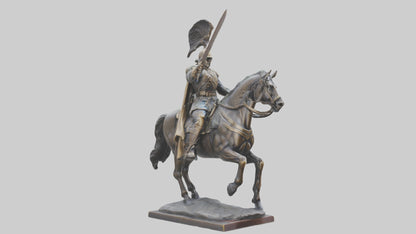 3D model Heroic Cavalry Soldier Statue model VR / AR / low-poly