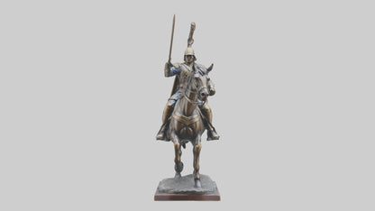 3D model Heroic Cavalry Soldier Statue model VR / AR / low-poly