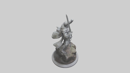 Heroic Fight Statue model VR / AR / low-poly