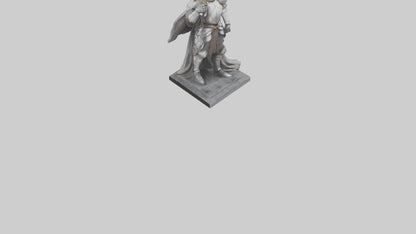 3D model Heroic Knight with Sword Statue model VR / AR / low-poly