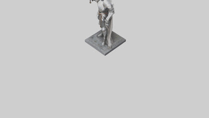 3D model Heroic Knight with Sword Statue model VR / AR / low-poly