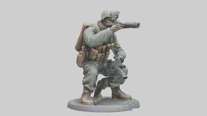 3D model Heroic Reconnaissance Soldier Statue model VR / AR / low-poly