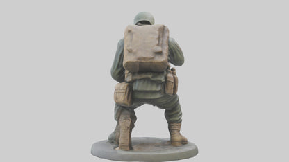 3D model Heroic Reconnaissance Soldier Statue model VR / AR / low-poly