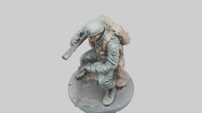 3D model Heroic Reconnaissance Soldier Statue model VR / AR / low-poly