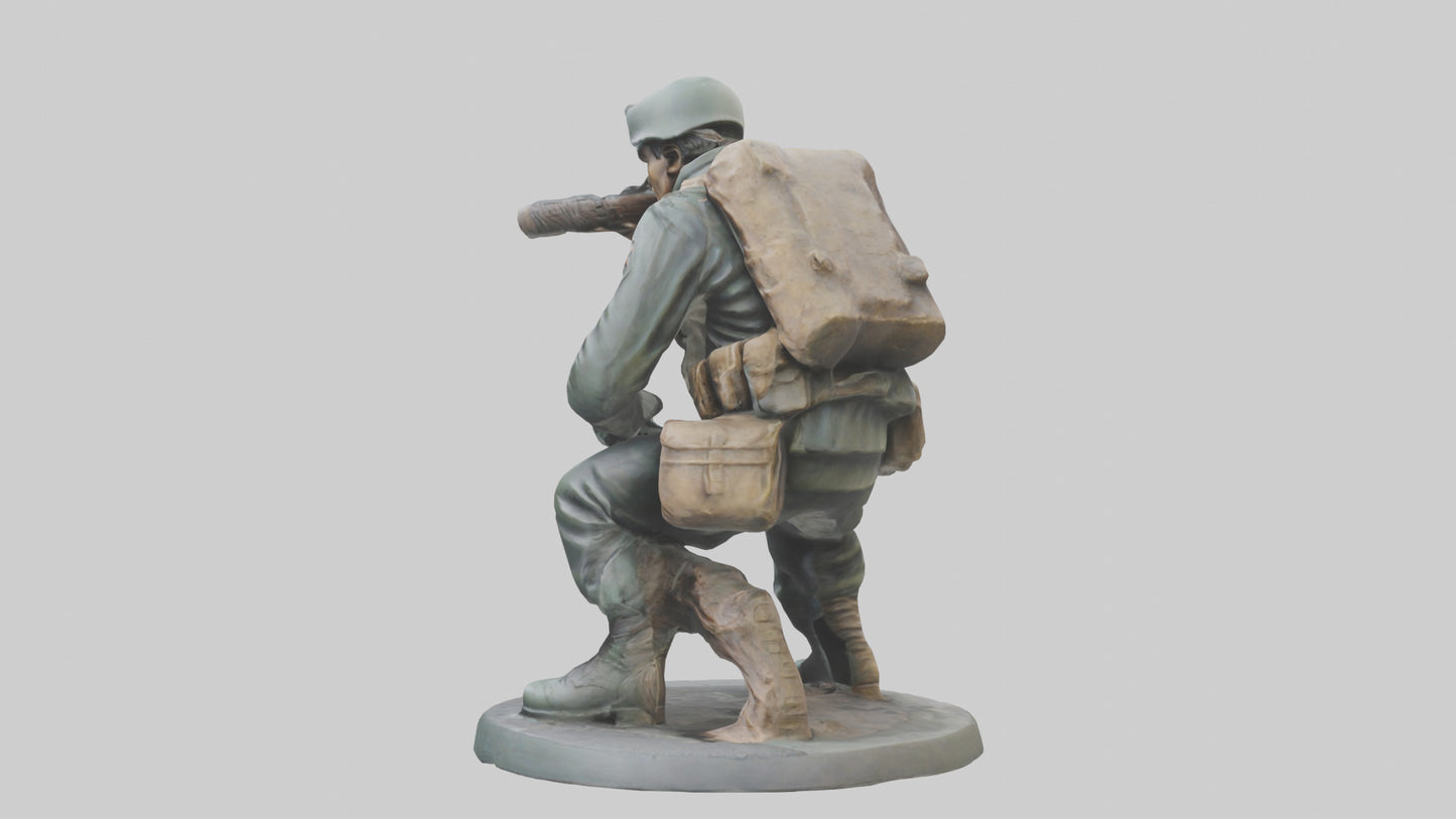 3D model Heroic Reconnaissance Soldier Statue model VR / AR / low-poly