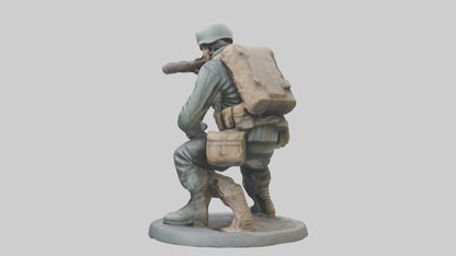 3D model Heroic Reconnaissance Soldier Statue model VR / AR / low-poly
