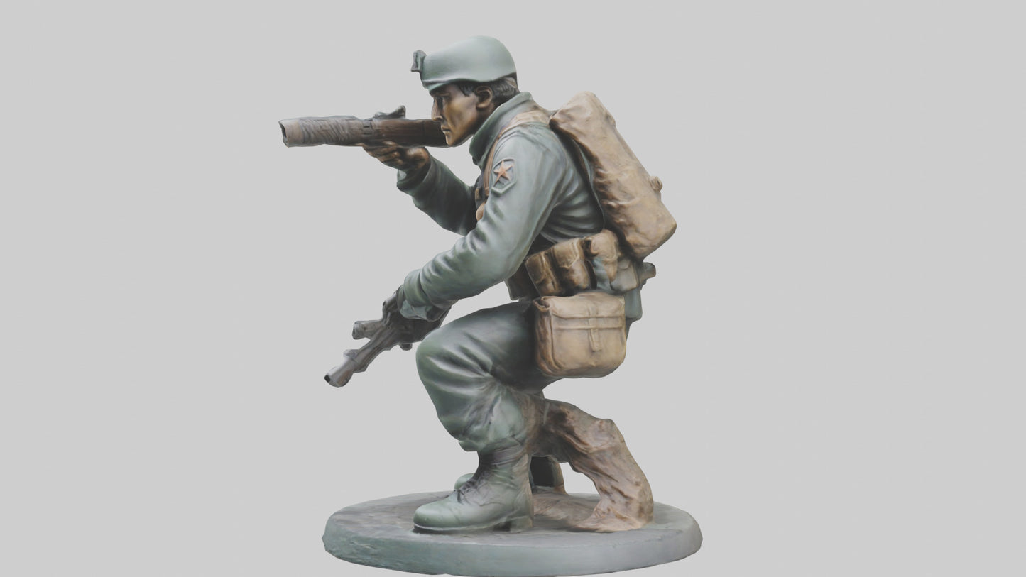 3D model Heroic Reconnaissance Soldier Statue model VR / AR / low-poly