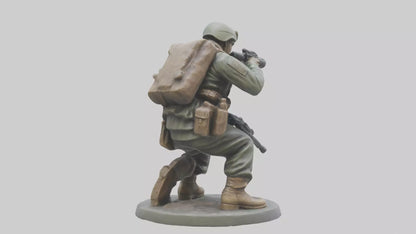 3D model Heroic Reconnaissance Soldier Statue model VR / AR / low-poly