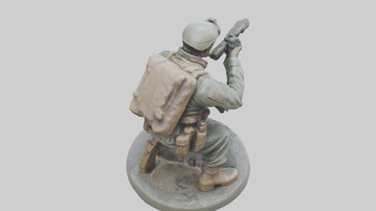 3D model Heroic Reconnaissance Soldier Statue model VR / AR / low-poly