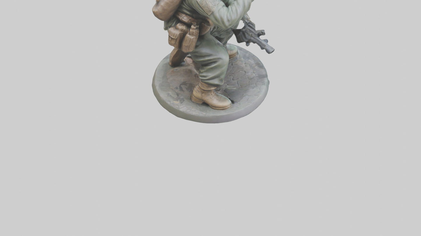 3D model Heroic Reconnaissance Soldier Statue model VR / AR / low-poly