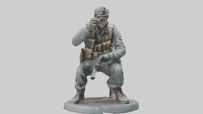3D model Heroic Reconnaissance Soldier Statue model VR / AR / low-poly