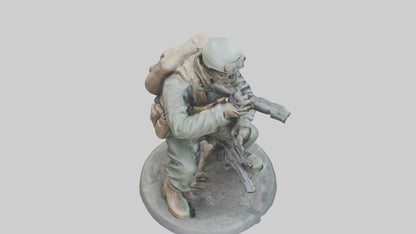 3D model Heroic Reconnaissance Soldier Statue model VR / AR / low-poly