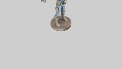 3D model Heroic Soldier with Rifle Statue model VR / AR / low-poly