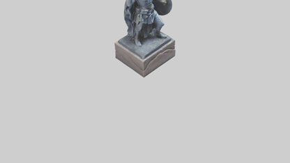 3D model Heroic Stand Soldier Statue model VR / AR / low-poly