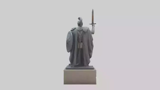 3D model Heroic Stand Soldier Statue model VR / AR / low-poly
