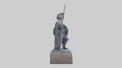 3D model Heroic Stand Soldier Statue model VR / AR / low-poly