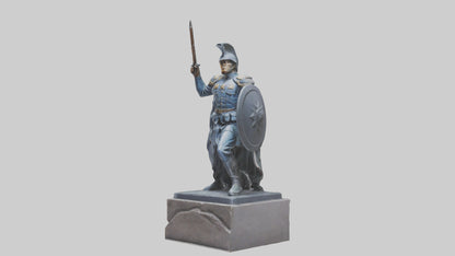 3D model Heroic Stand Soldier Statue model VR / AR / low-poly