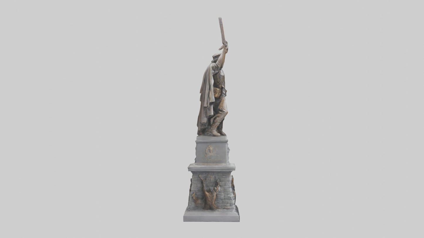 3D model Heroic Struggle for Freedom statue model VR / AR / low-poly