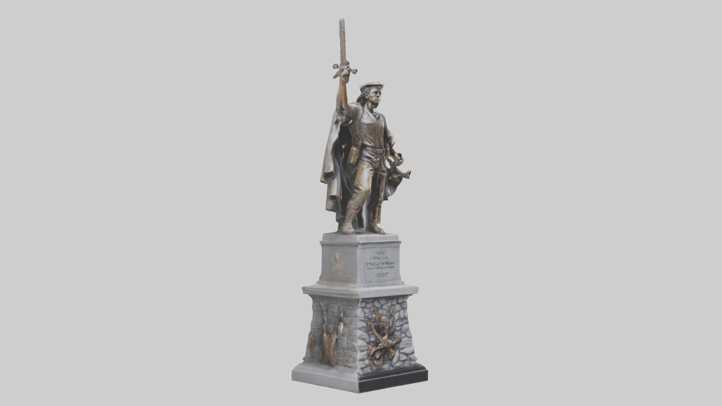 3D model Heroic Struggle for Freedom statue model VR / AR / low-poly