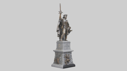 3D model Heroic Struggle for Freedom statue model VR / AR / low-poly