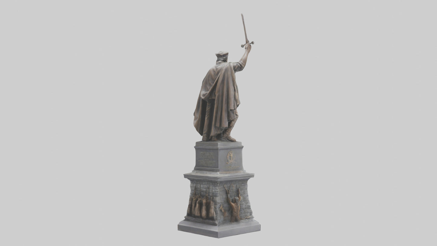 3D model Heroic Struggle for Freedom statue model VR / AR / low-poly