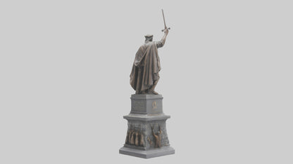 3D model Heroic Struggle for Freedom statue model VR / AR / low-poly