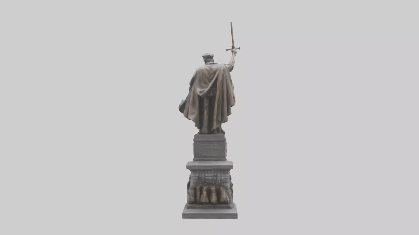 3D model Heroic Struggle for Freedom statue model VR / AR / low-poly