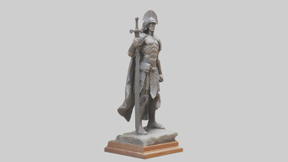 Heroic Warrior Sculpture model VR / AR / low-poly