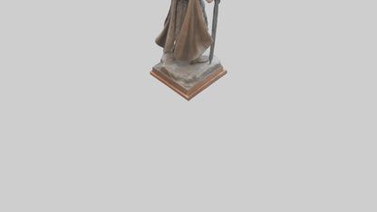 Heroic Warrior Sculpture model VR / AR / low-poly