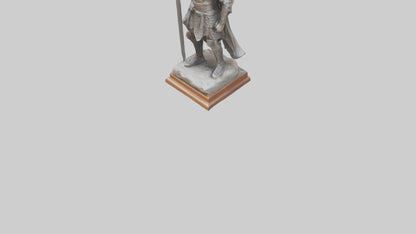 Heroic Warrior Sculpture model VR / AR / low-poly