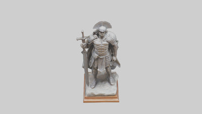 Heroic Warrior Sculpture model VR / AR / low-poly