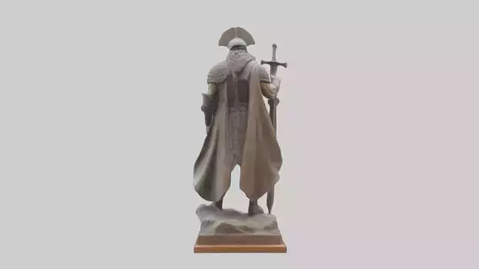 Heroic Warrior Sculpture model VR / AR / low-poly
