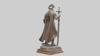 Heroic Warrior Sculpture model VR / AR / low-poly