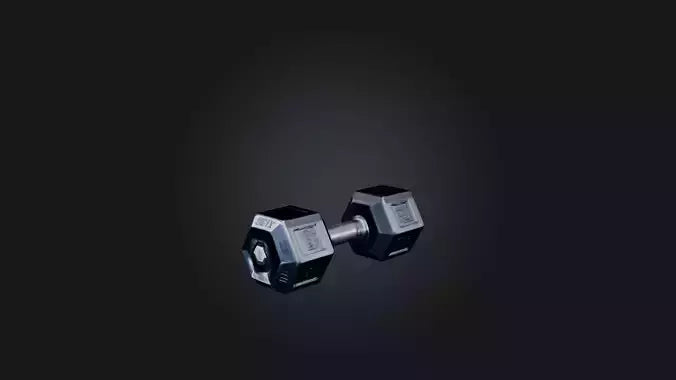 3D model Hex Dumbell VR / AR / low-poly