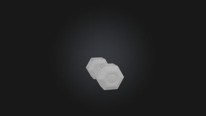 3D model Hex Dumbell VR / AR / low-poly