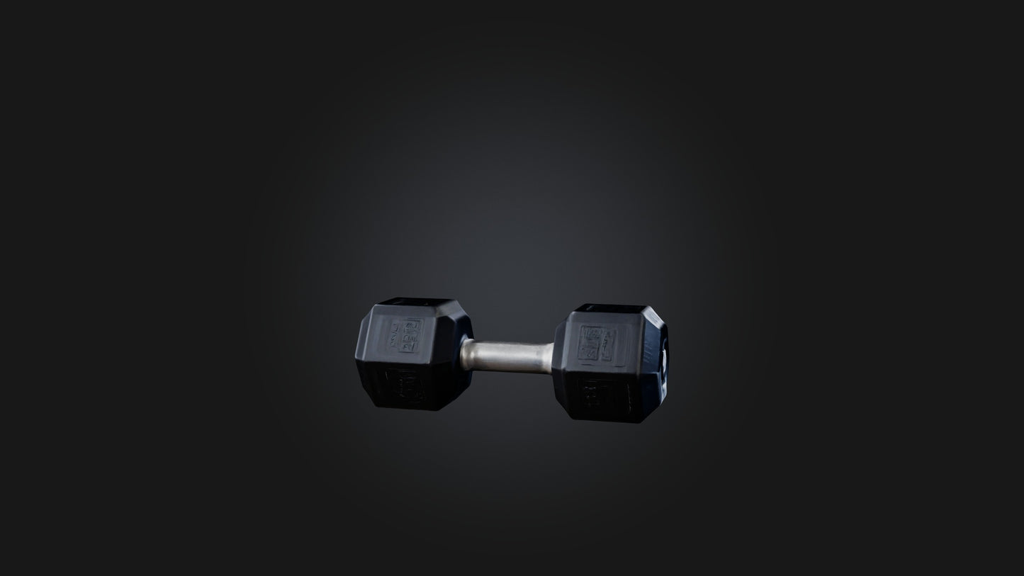 3D model Hex Dumbell VR / AR / low-poly