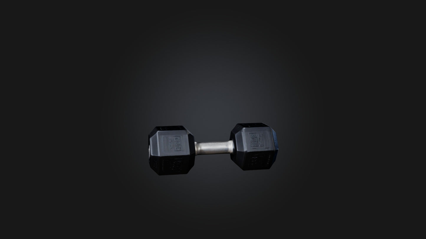 3D model Hex Dumbell VR / AR / low-poly