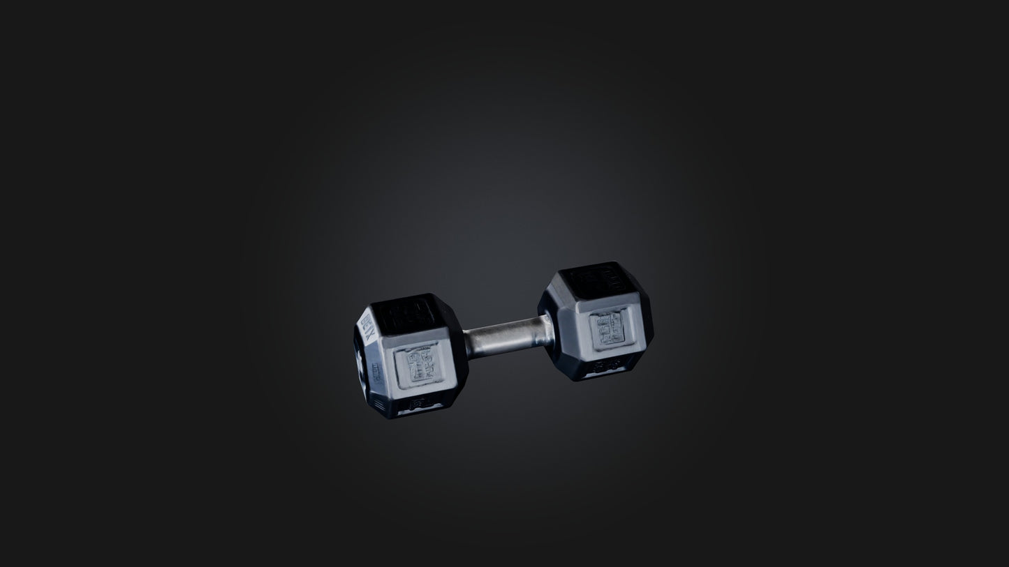 3D model Hex Dumbell VR / AR / low-poly